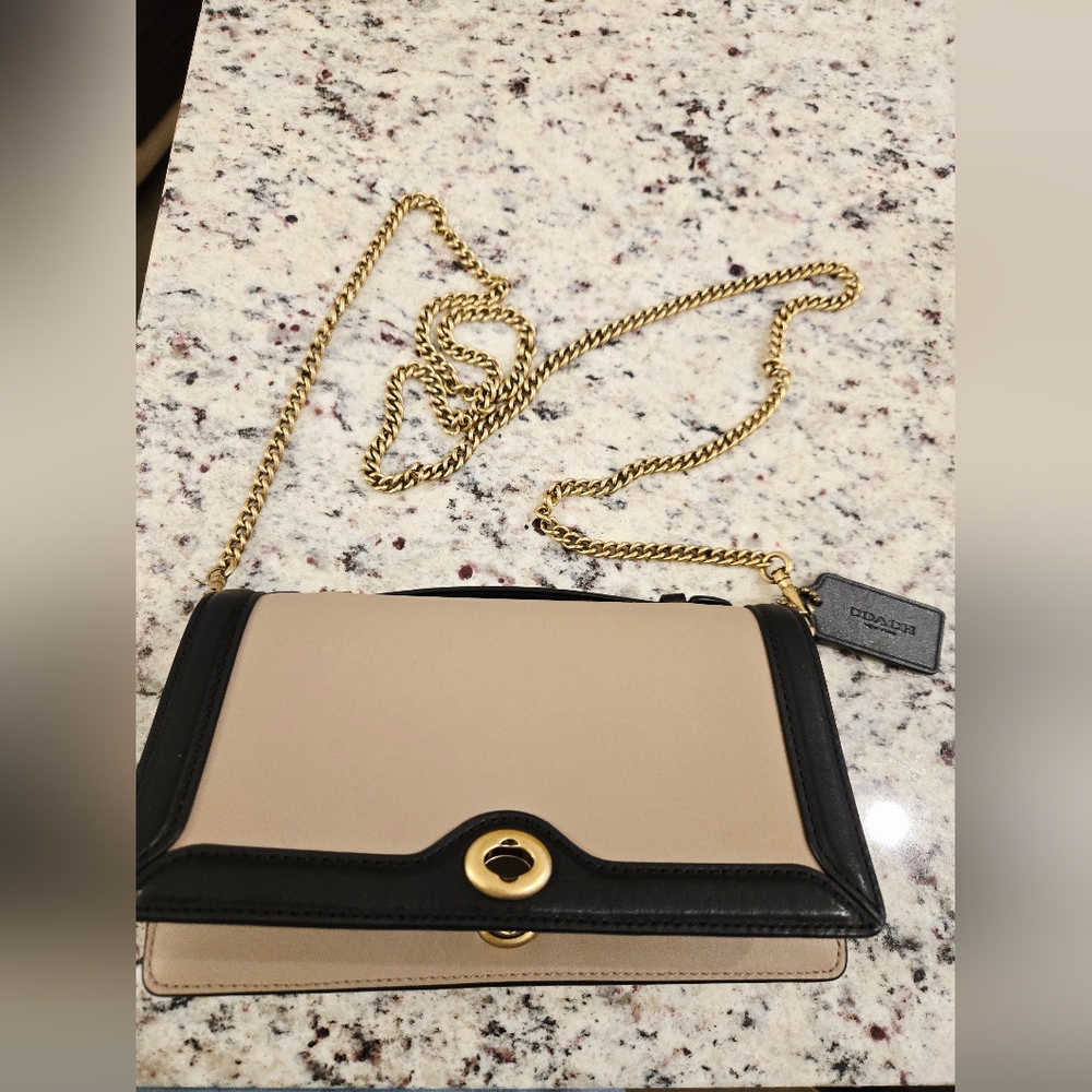 Authentic Coach Riley Chain Clutch in Colorblock ( Excellent Vintage Condition) - Picture 4 of 16